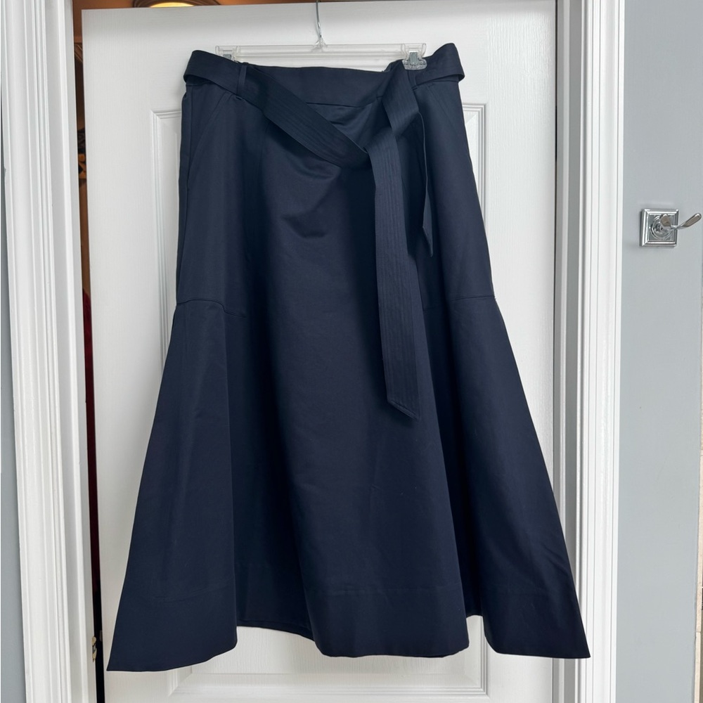 Banana Republic Navy A-Line Maxi Skirt with Tie Waist Accent